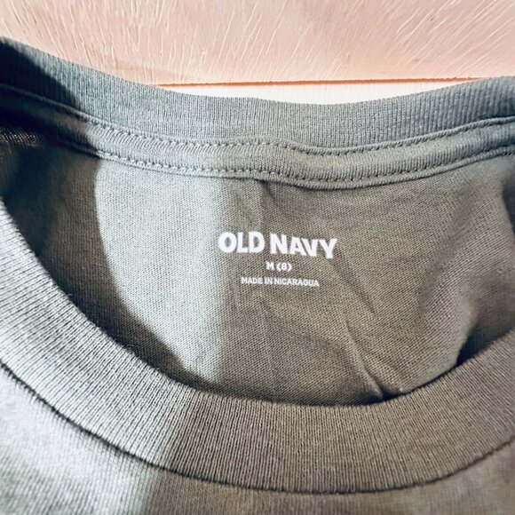 Old Navy Biggie Smalls Graphic Long Sleeve T-Shirt Olive Green Size M Cotton Ble - Picture 5 of 5